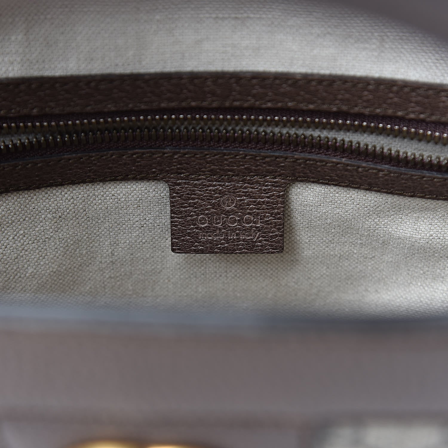 Gucci GG Supreme Monogram Textured Calfskin Web Medium Ophidia Slip Handle Tote Beige Ebony New Acero 6 of 10