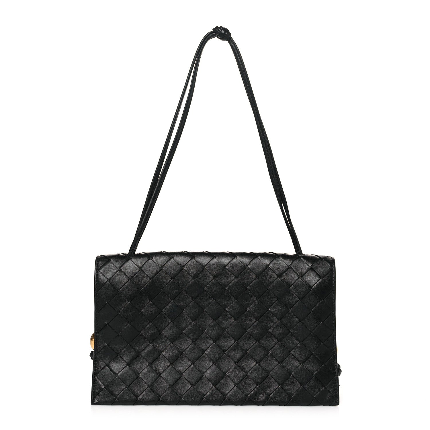 Bottega Veneta Nappa Intrecciato Trio Pouch On Strap Black 1 of 10