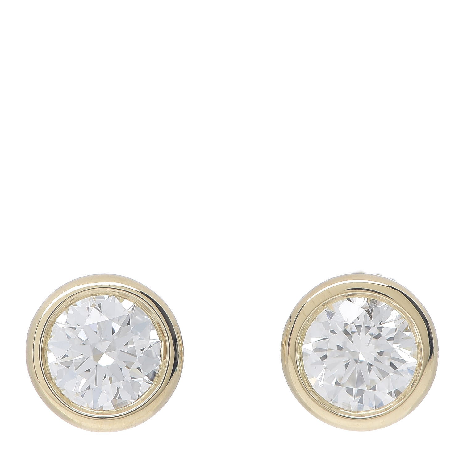 Tiffany 18K Yellow Gold Diamond 1.22ctw Elsa Peretti Diamonds By The Yard Earrings 1 of 3