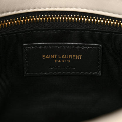 Saint Laurent Lambskin Quilted Toy Loulou Puffer Monogram Chain Satchel Crema Soft 7 of 11