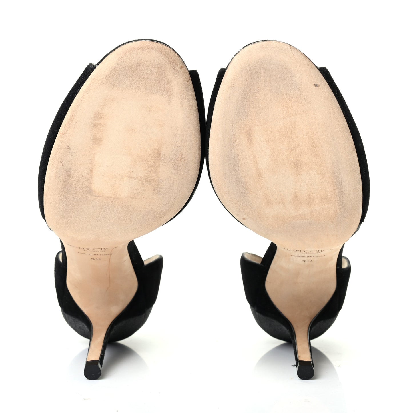 Suede Glitter Define D'Orsay Peep Toe Pumps 40 Black