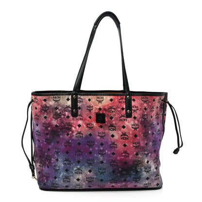 MCM Galaxy Visetos Medium Project Reversible Shopper Tote Cognac Multicolor 2 of 25