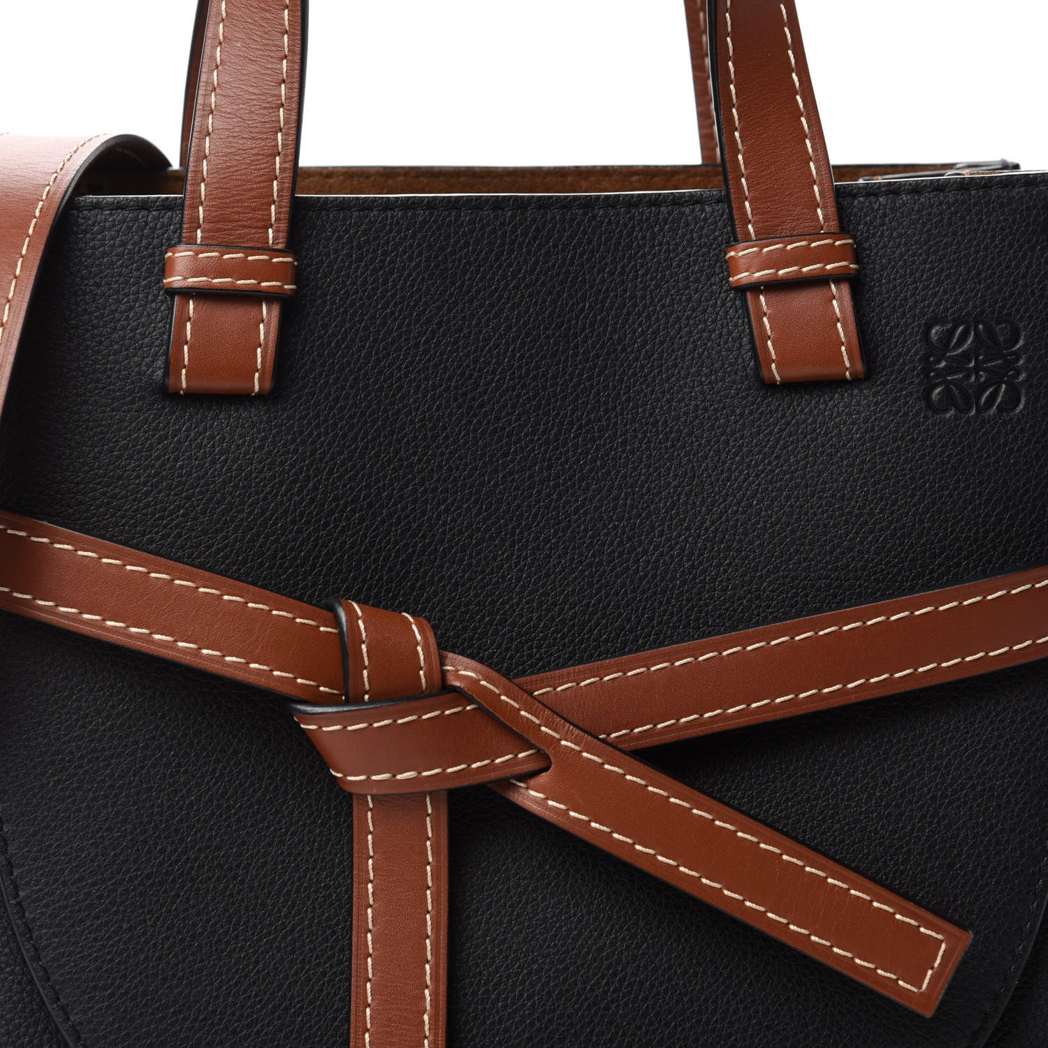 Loewe Calfskin Small Gate Tote Pecan Black 11 of 11