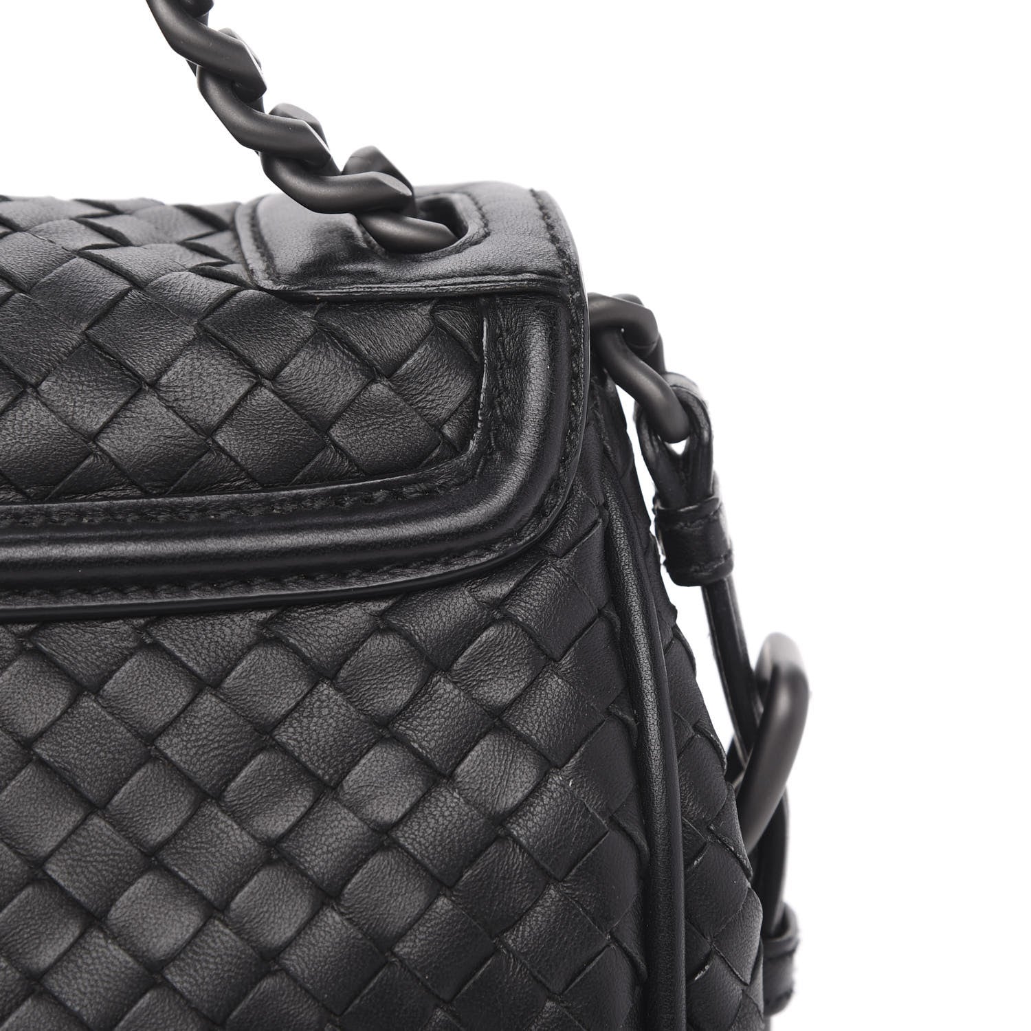 Bottega Veneta Nappa Intrecciato Rialto Shoulder Bag Black 11 of 13