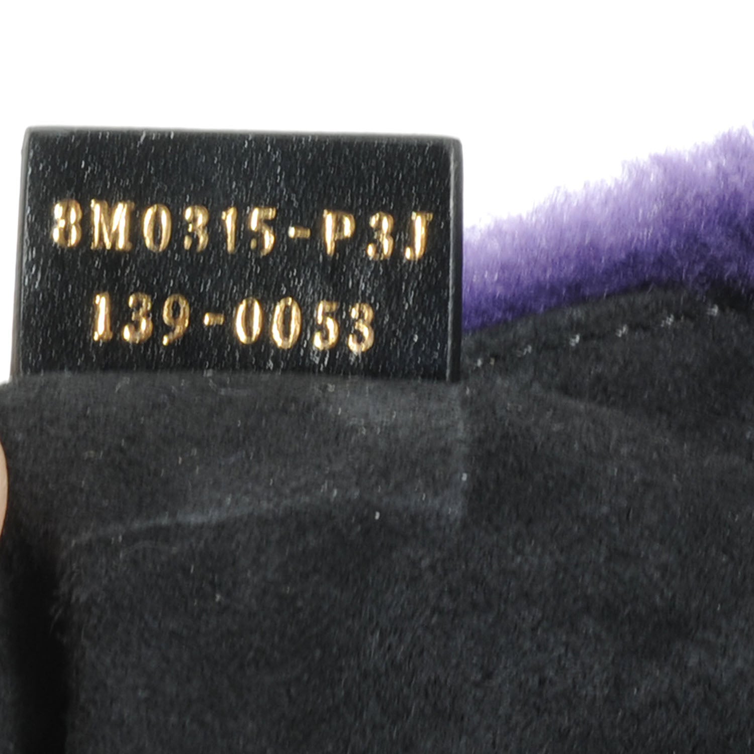 Fendi Shearling Nappa Mini Be Baguette Shoulder Bag Purple Black 9 of 9