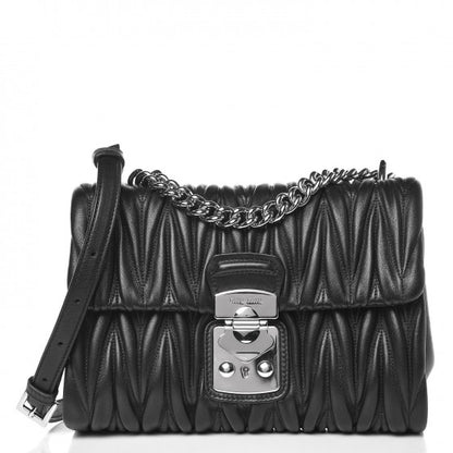 Miu Miu Nappa Matelasse Flap Black 1 of 8