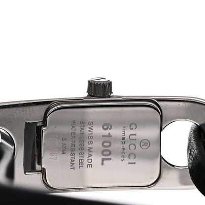 Gucci Stainless Steel Calfskin 14mm 6100L Wrap Quartz Watch Black 4 of 4