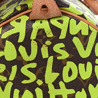 Louis Vuitton Monogram Graffiti Speedy 30 Green 12 of 16