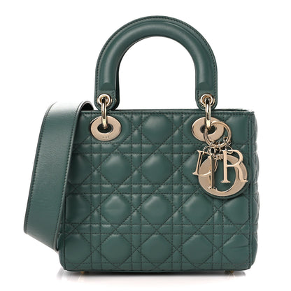 Christian Dior Lambskin Cannage Small My ABCDior Lady Dior Dark Green 1 of 11