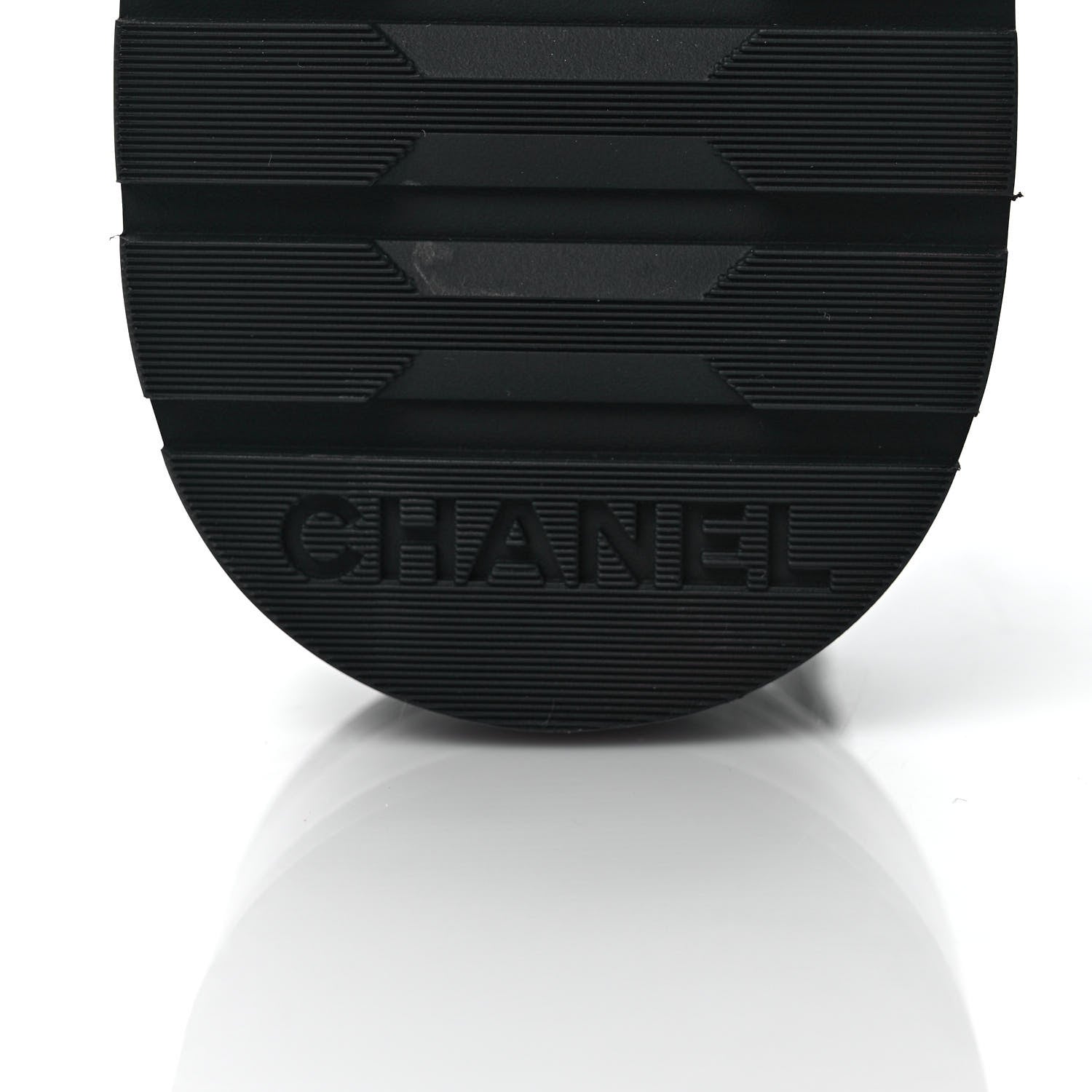 Chanel Shiny Calfskin Quilted Lace Up Combat Boots 37.5 Black 6 of 9