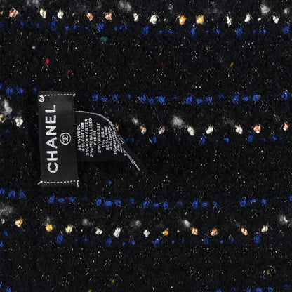Chanel Wool Tweed Striped Scarf Multicolor 3 of 3