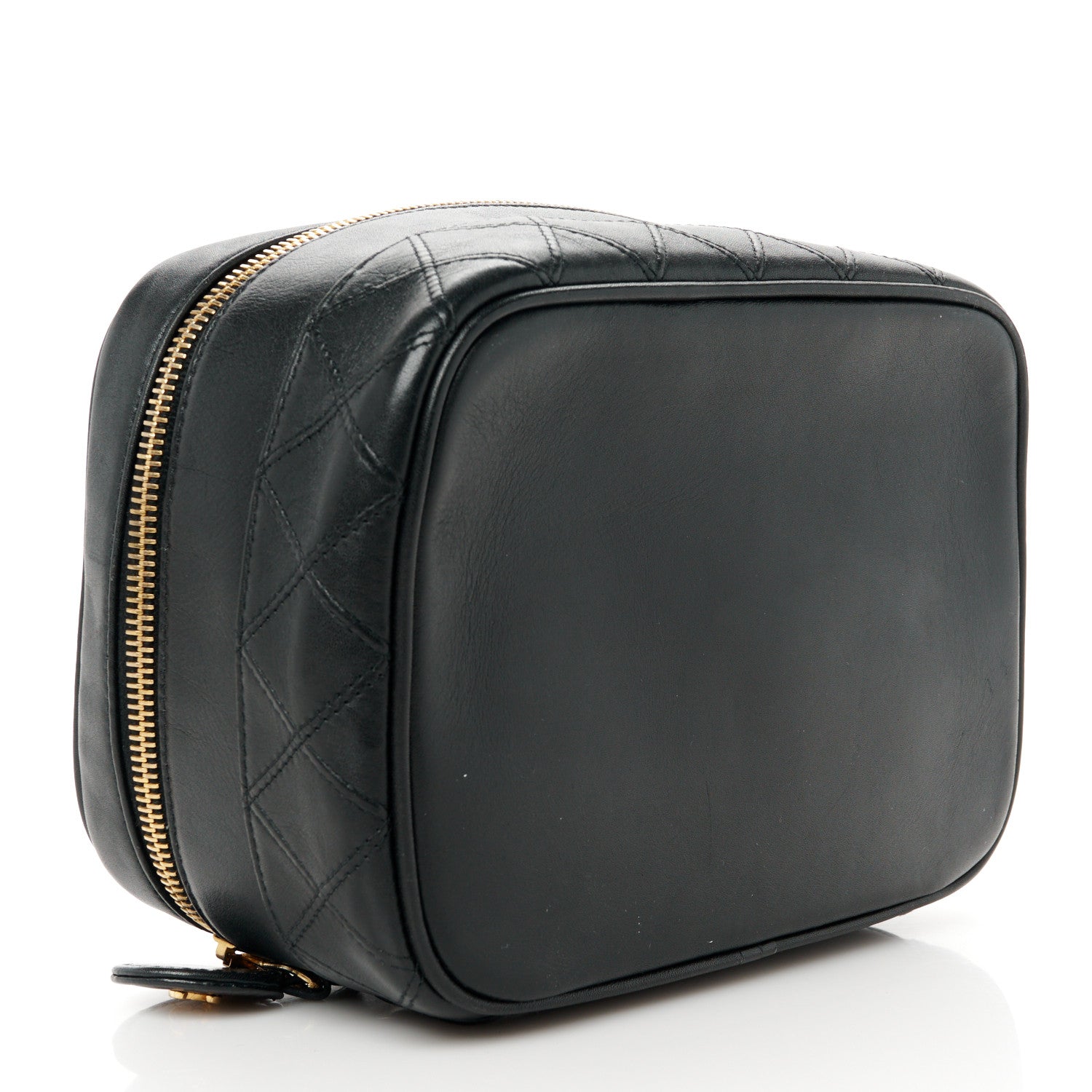 Chanel Lambskin Vanity Cosmetic Case Black 4 of 10