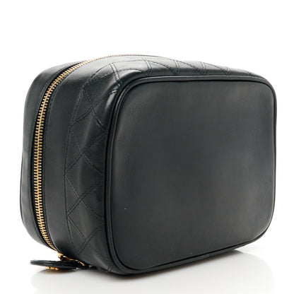 Chanel Lambskin Vanity Cosmetic Case Black 4 of 10