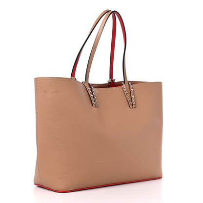 Christian Louboutin Calfskin Spikes East West Cabata Tote Nude 3 of 13