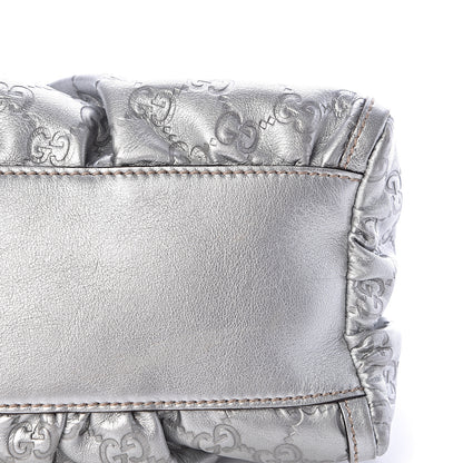 Gucci Metallic Guccissima Medium D Gold Hobo Silver 12 of 13