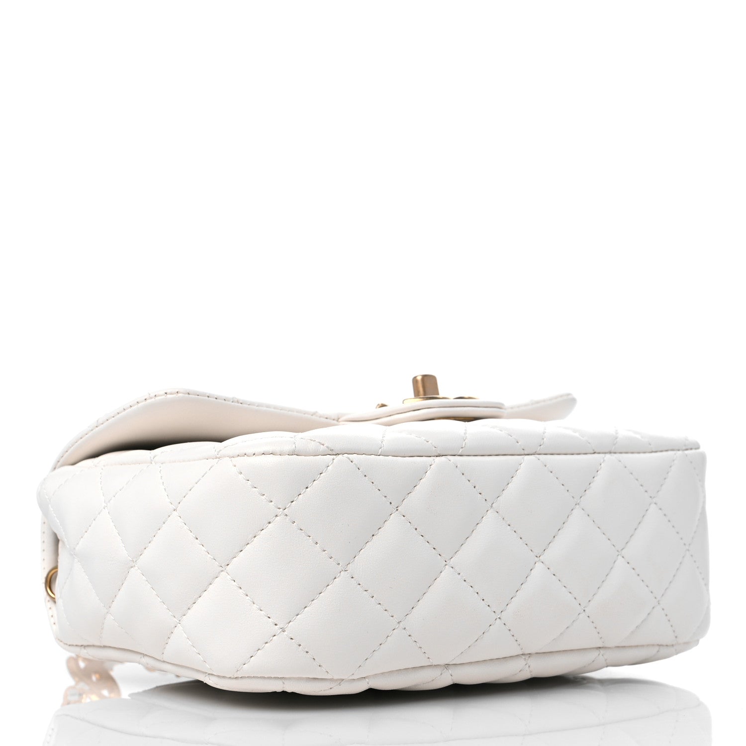 Chanel Lambskin Enamel Quilted Small Coco Hearts Square Flap White 4 of 10