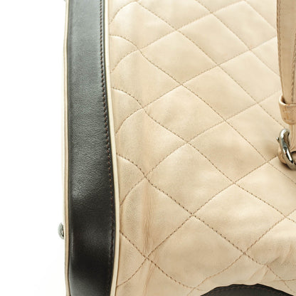 Chanel Lambskin Quilted Country Club Tote Beige Clair Brown 8 of 9