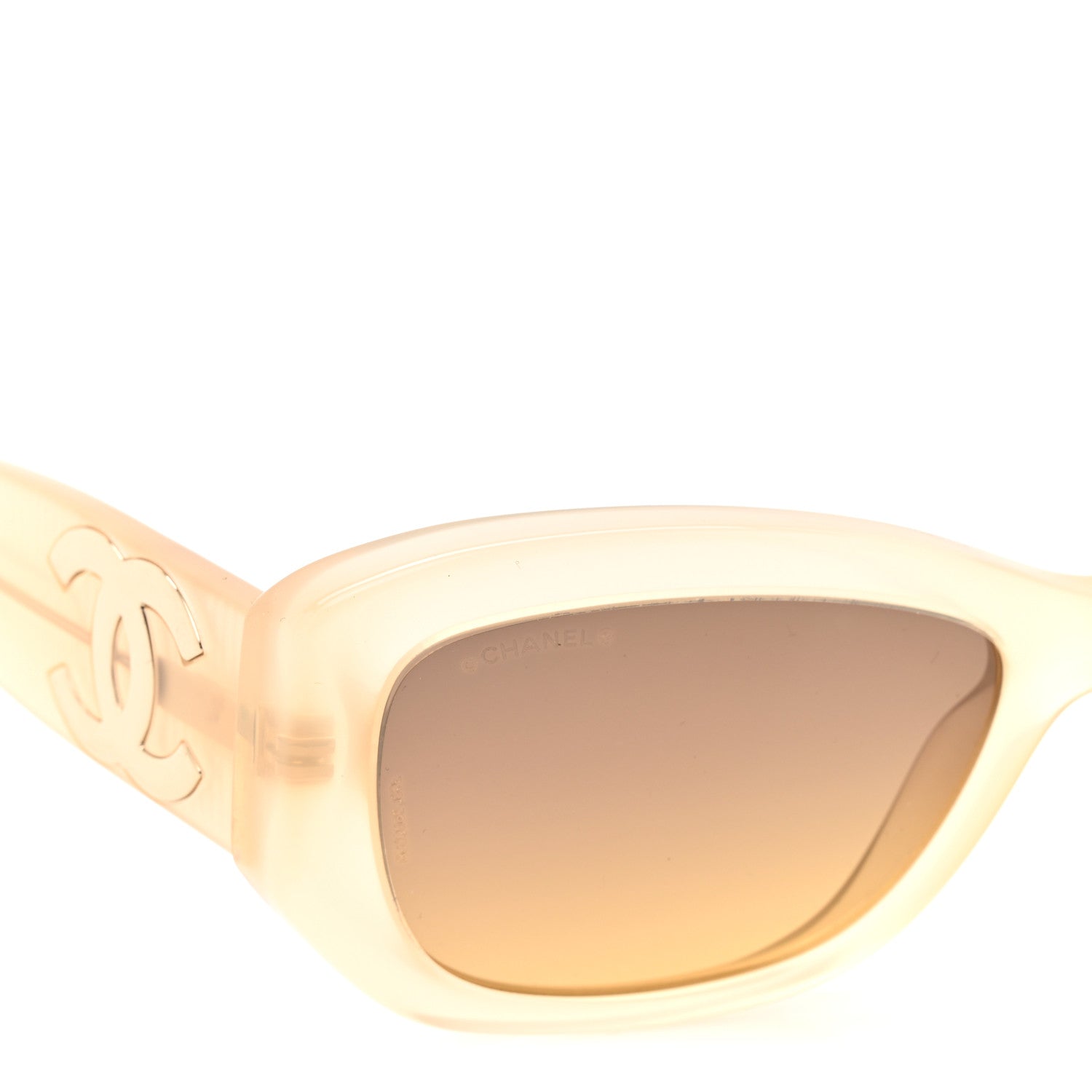 Chanel Acetate Rectangle Sunglasses 5493 Light Yellow Light Yellow 7 of 8