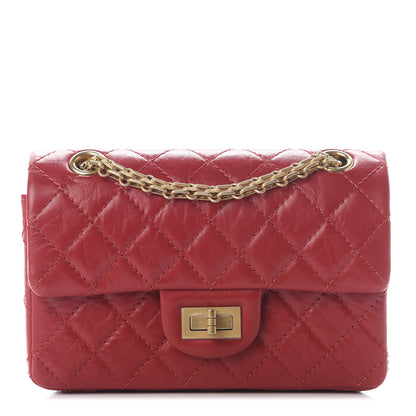 Chanel Aged Calfskin Quilted 2.55 Reissue Mini Flap Red 1 of 9