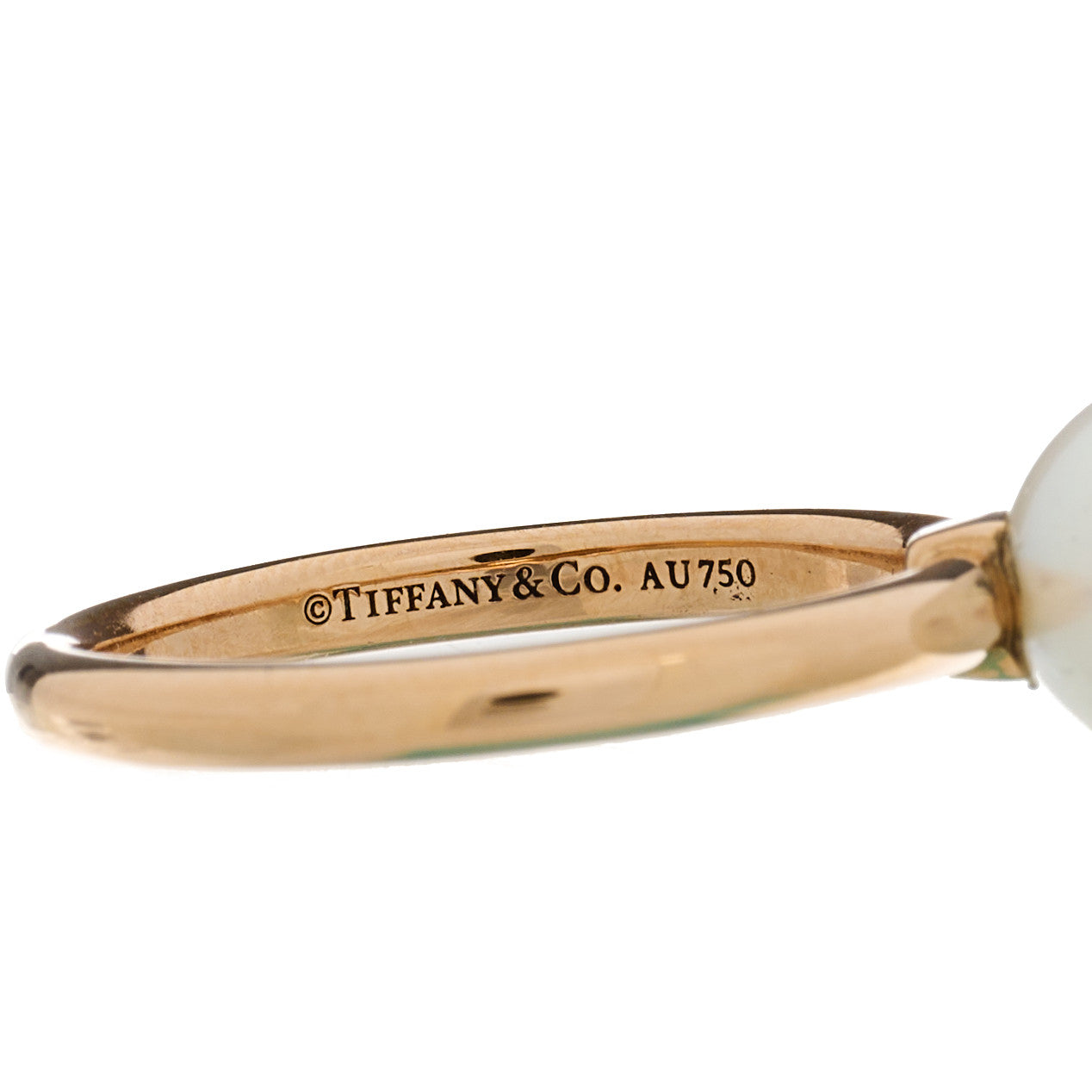 18K Rose Gold Pearl 8mm HardWear Ball Ring 50 5.25