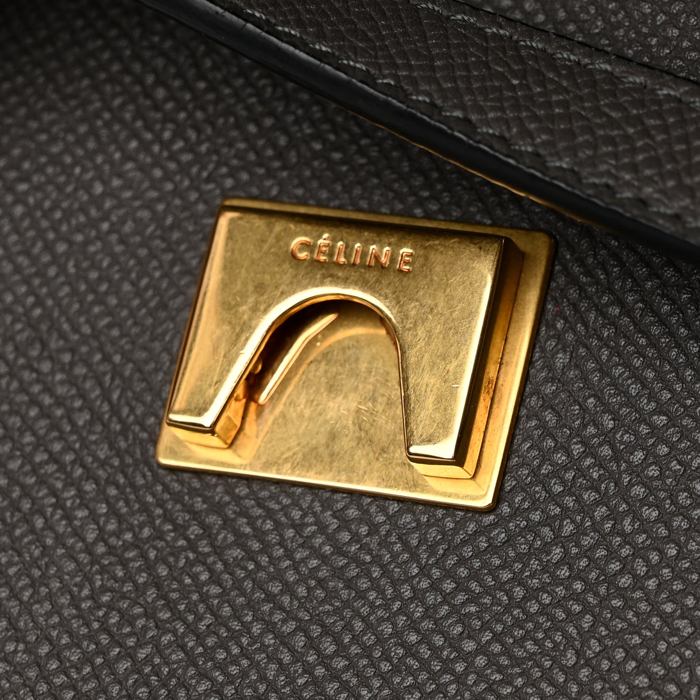 Grained Calfskin Mini Belt Bag Grey