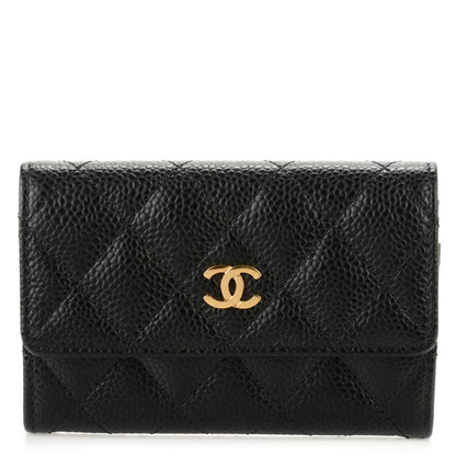 Chanel Caviar Quilted Flap Card Holder Black 1 of 8