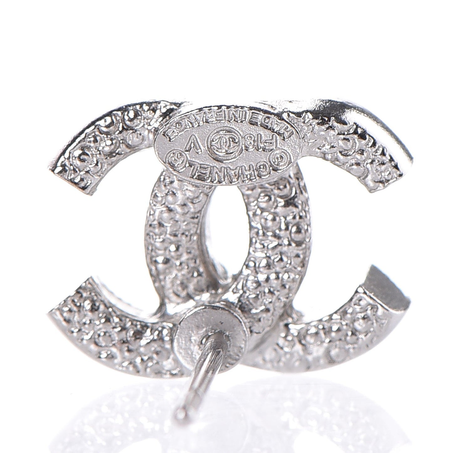 Crystal CC Earrings Silver