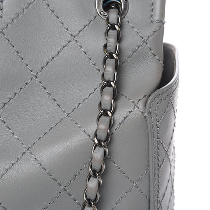 Chanel Grained Calfskin Small CC Pocket Tote Grey 15 of 17