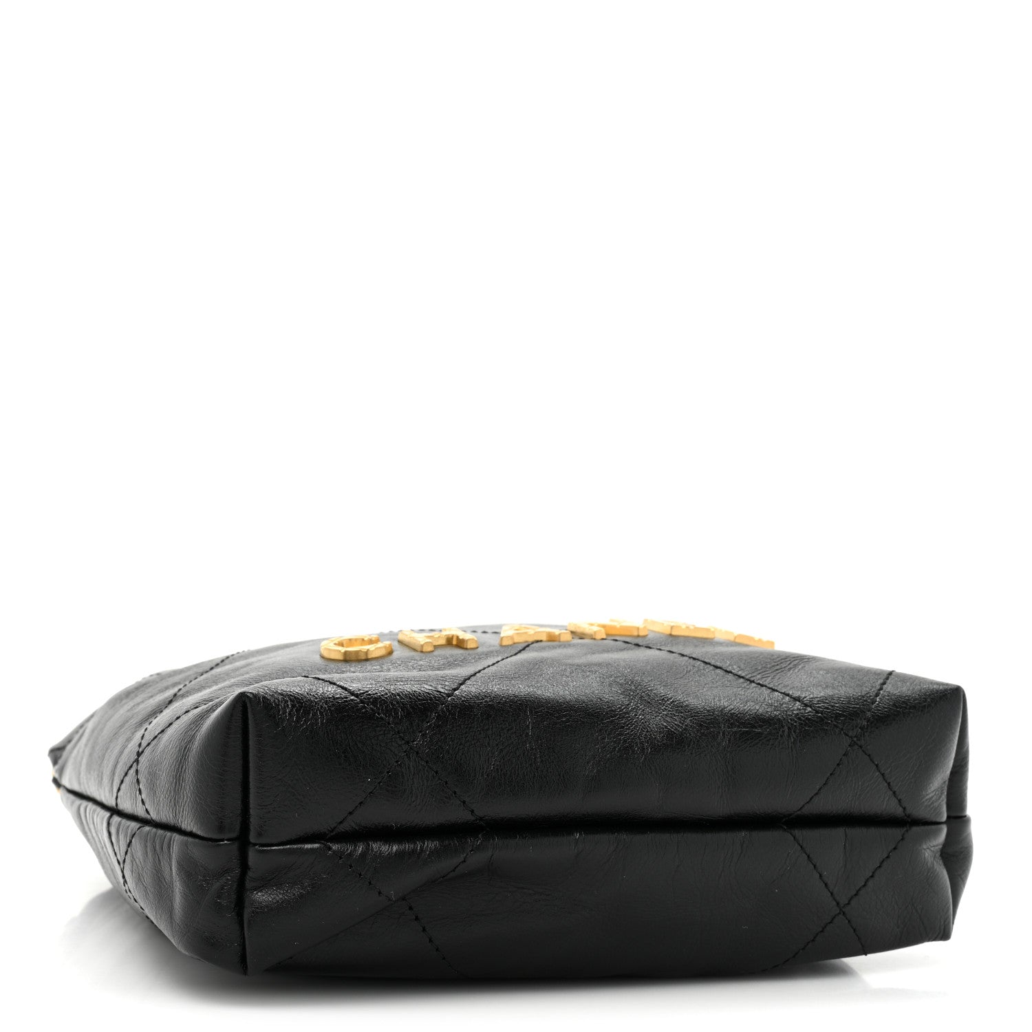 Chanel Shiny Crumpled Calfskin Quilted Pearl Mini Chanel 22 Black 4 of 10