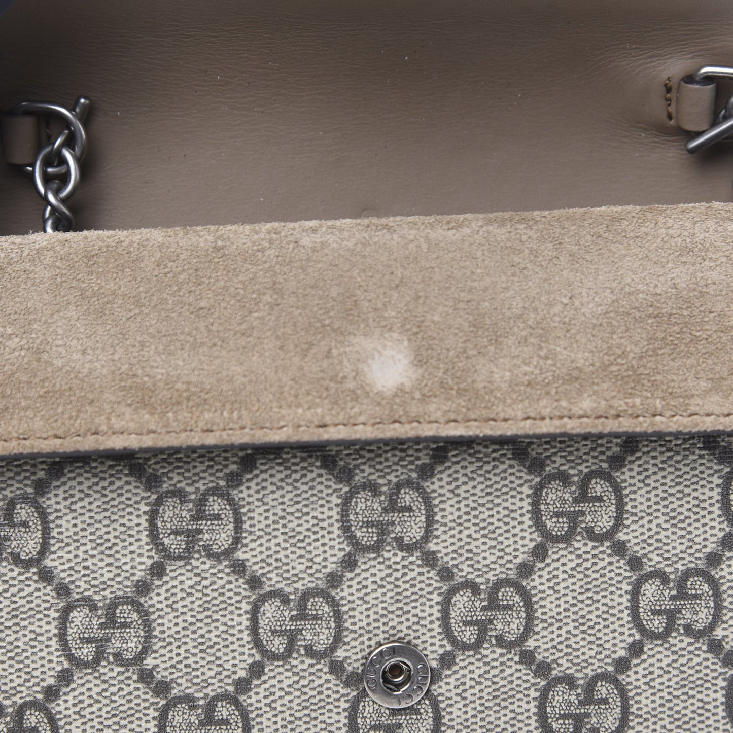 GG Supreme Monogram Super Mini Dionysus Shoulder Bag Taupe