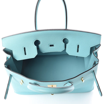 Hermes Togo Birkin 35 Bleu Atoll 14 of 36