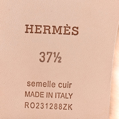 Hermes Woolskin Oran Sandals 37.5 Beige Argile 7 of 8