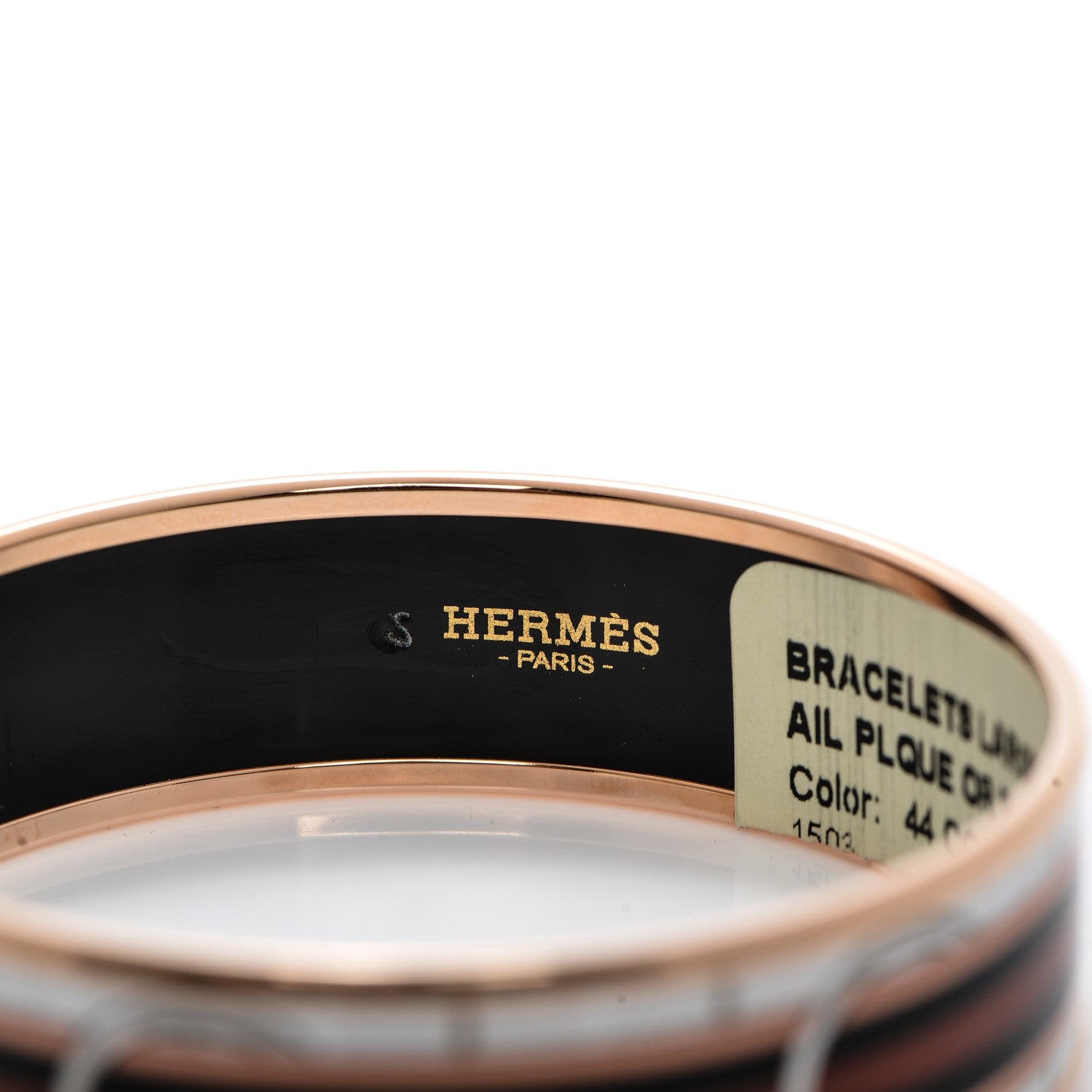 Hermes Enamel Printed Wide Tatersale Bracelet 65 4 of 6