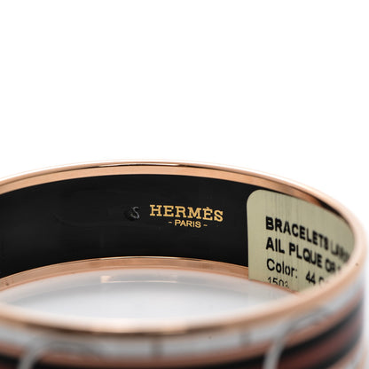 Hermes Enamel Printed Wide Tatersale Bracelet 65 4 of 6