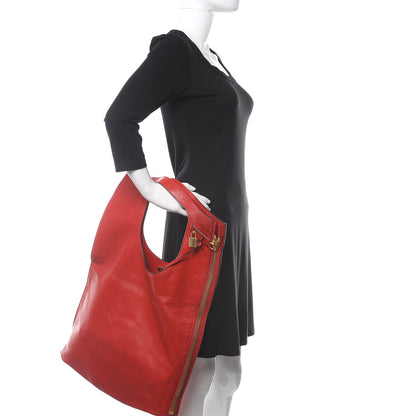Tom Ford Ramskin Small Alix Padlock Zip Shoulder Bag Dark Orange 2 of 13