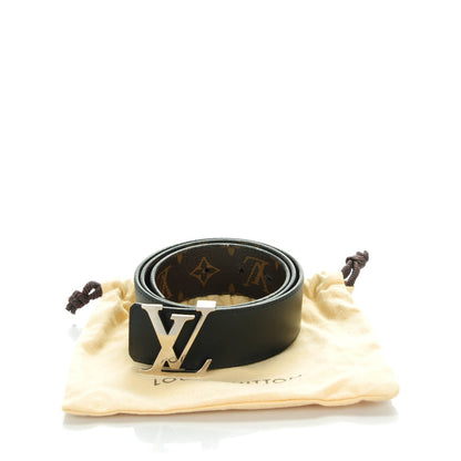 Louis Vuitton Monogram Macassar LV Initiales Reversible Belt80 32 Black 6 of 6