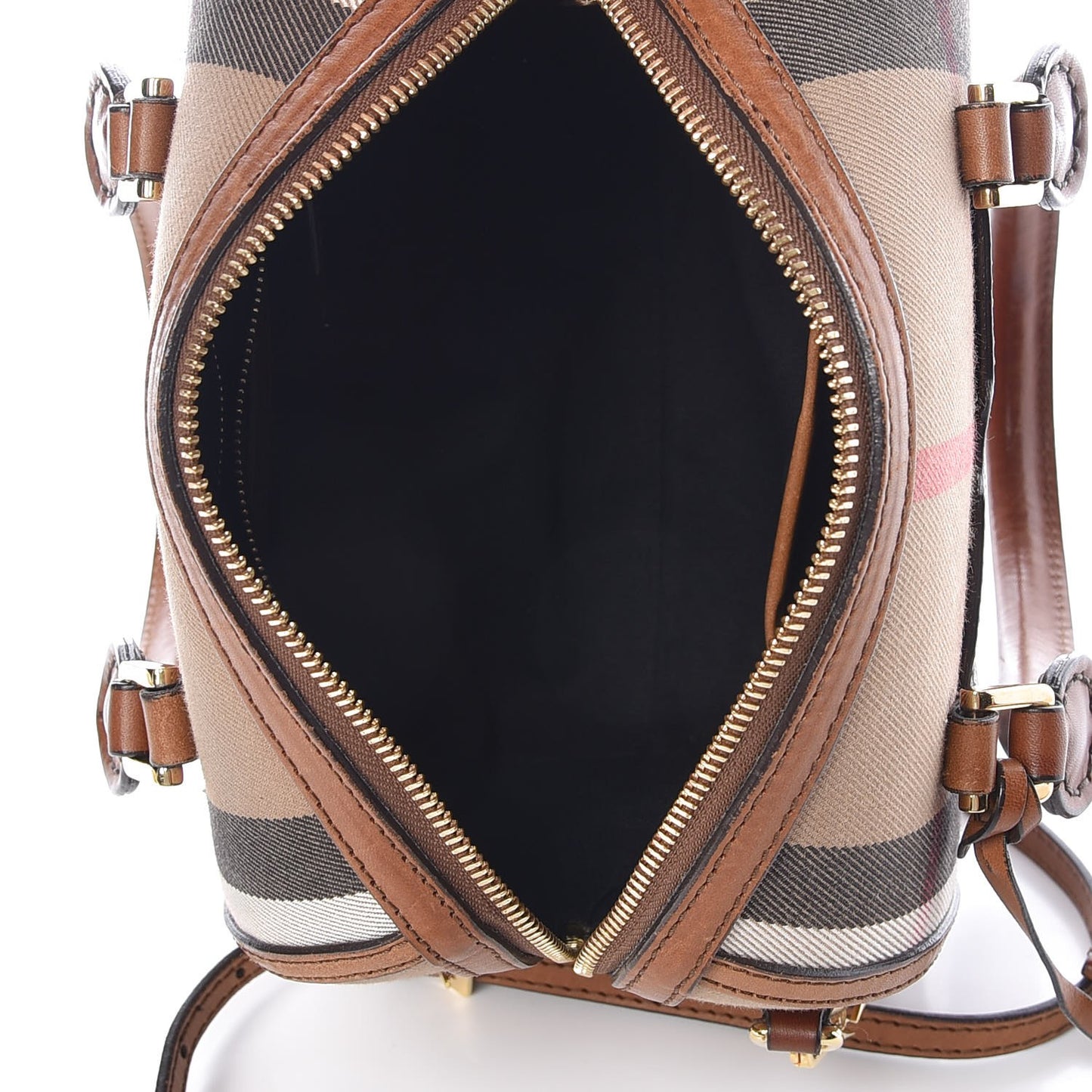 House Check Small Alchester Bowling Bag Brown