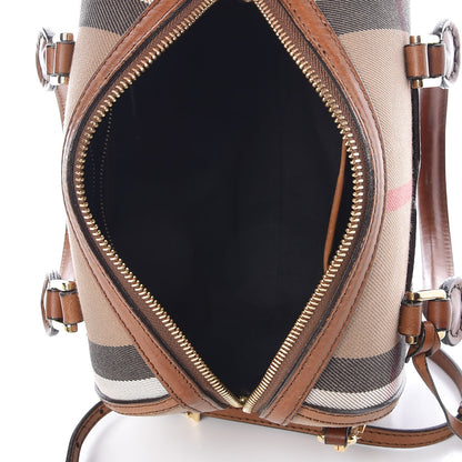 Burberry House Check Small Alchester Bowling Bag Brown 6 of 9