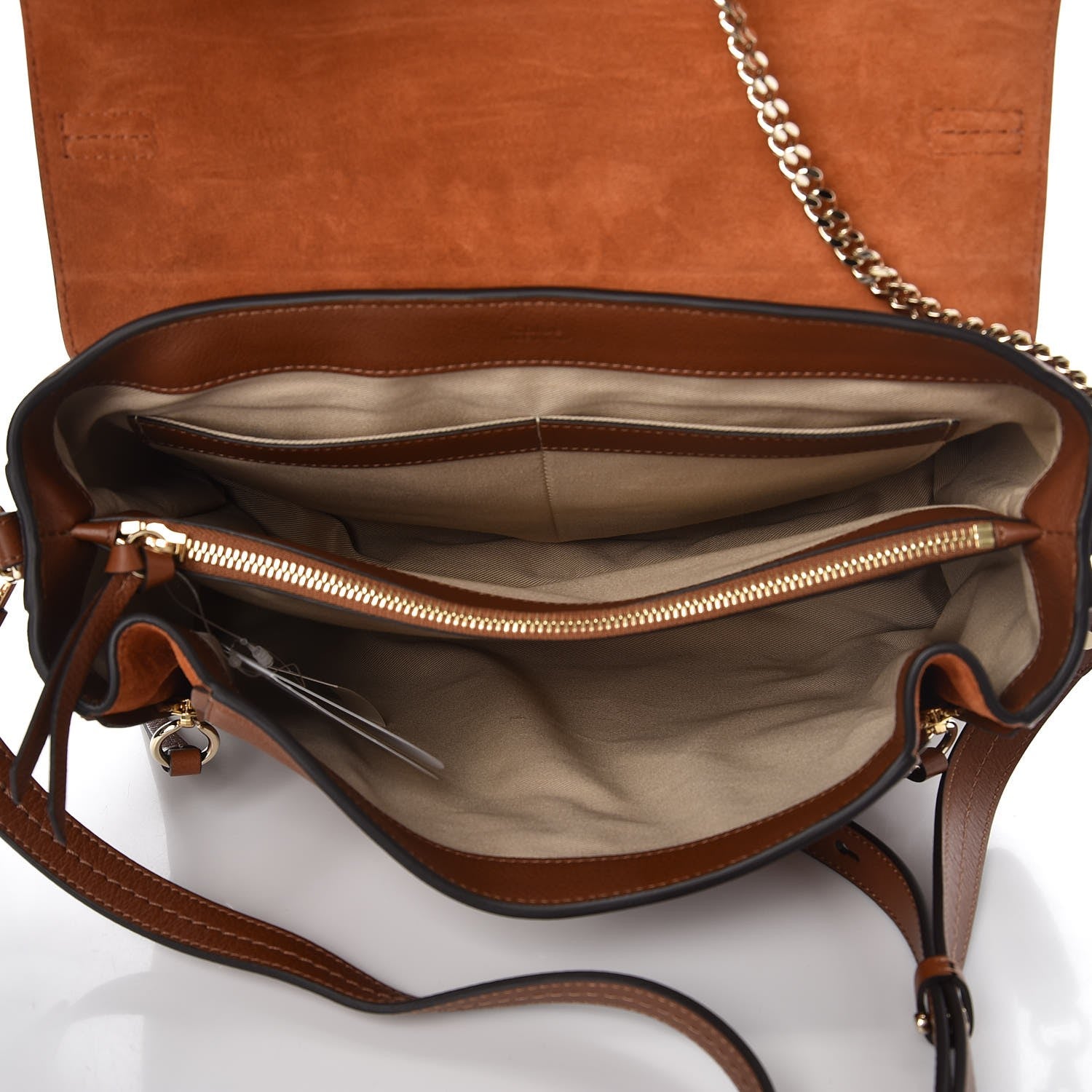 Chloe Calfskin Medium Faye Day Shoulder Bag Tan 6 of 7