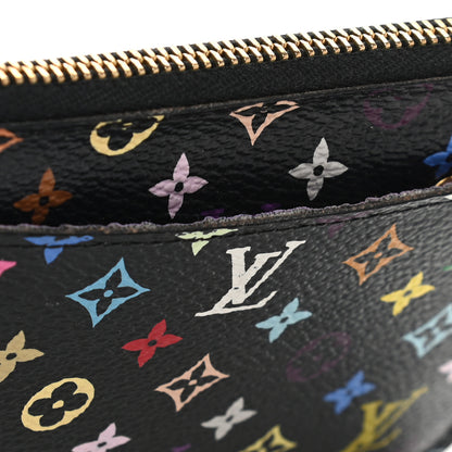 Louis Vuitton Monogram Multicolor Key Pouch Black Violet 9 of 10