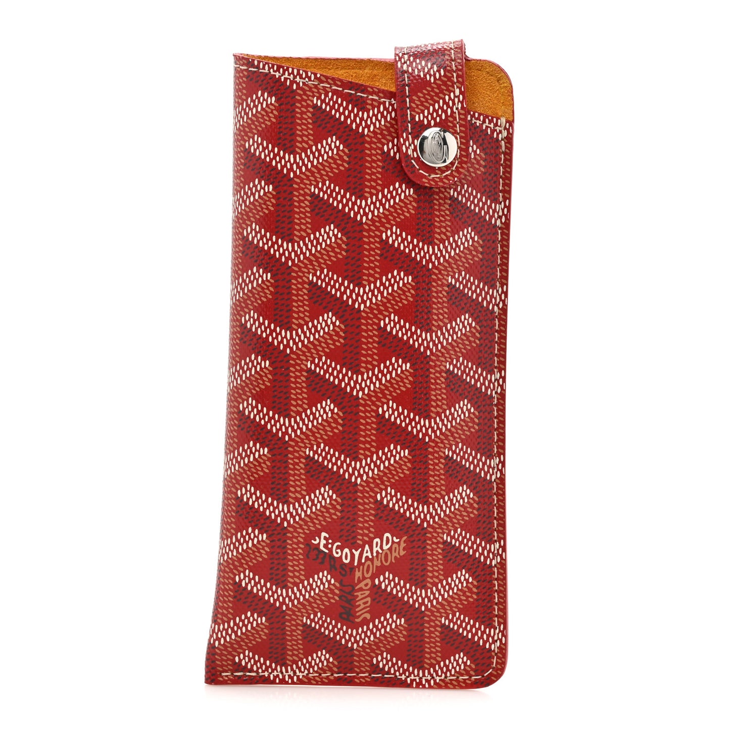 Goyardine Montmartre Glasses Case Red