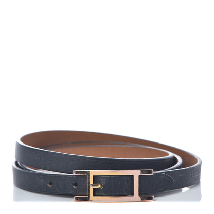 Hermes Chamonix Hapi 3MM Triple Tour Wrap Bracelet T2 Black 1 of 11