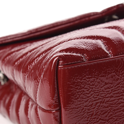 Saint Laurent Patent Y Quilted Monogram Small Loulou Chain Satchel Palissandre 9 of 12