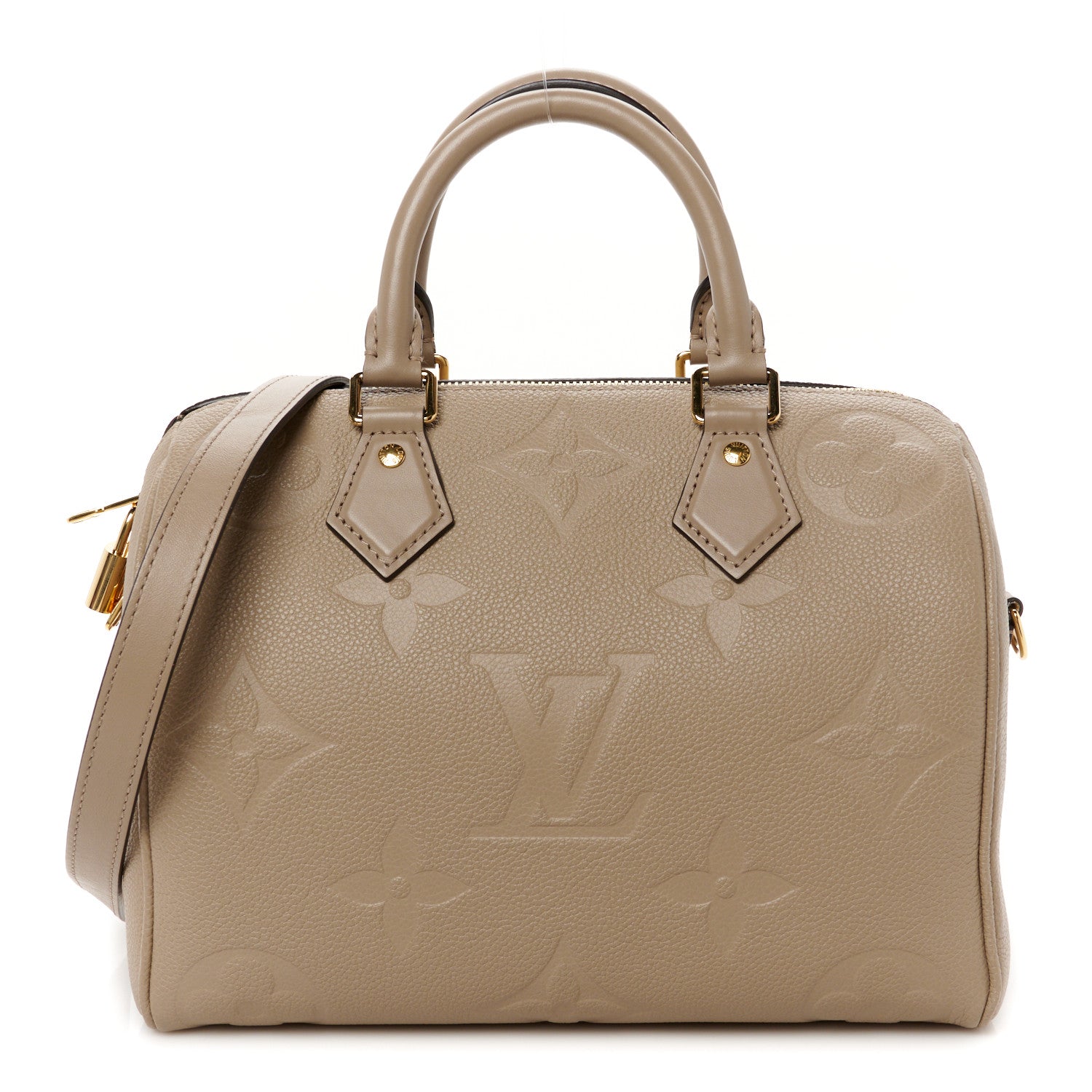 Louis Vuitton Empreinte Monogram Giant Speedy Bandouliere 25 Tourterelle 1 of 9