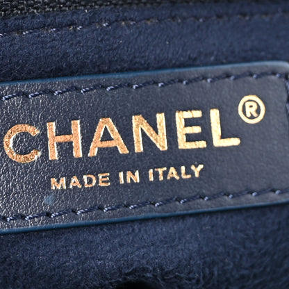 Chanel Caviar Small Studded Deauville Tote Navy 6 of 9