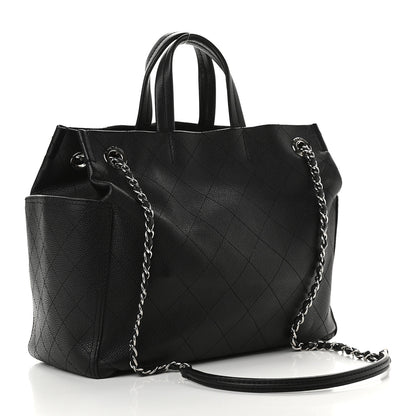Chanel Grained Calfskin Medium CC Pocket Tote Black 3 of 9