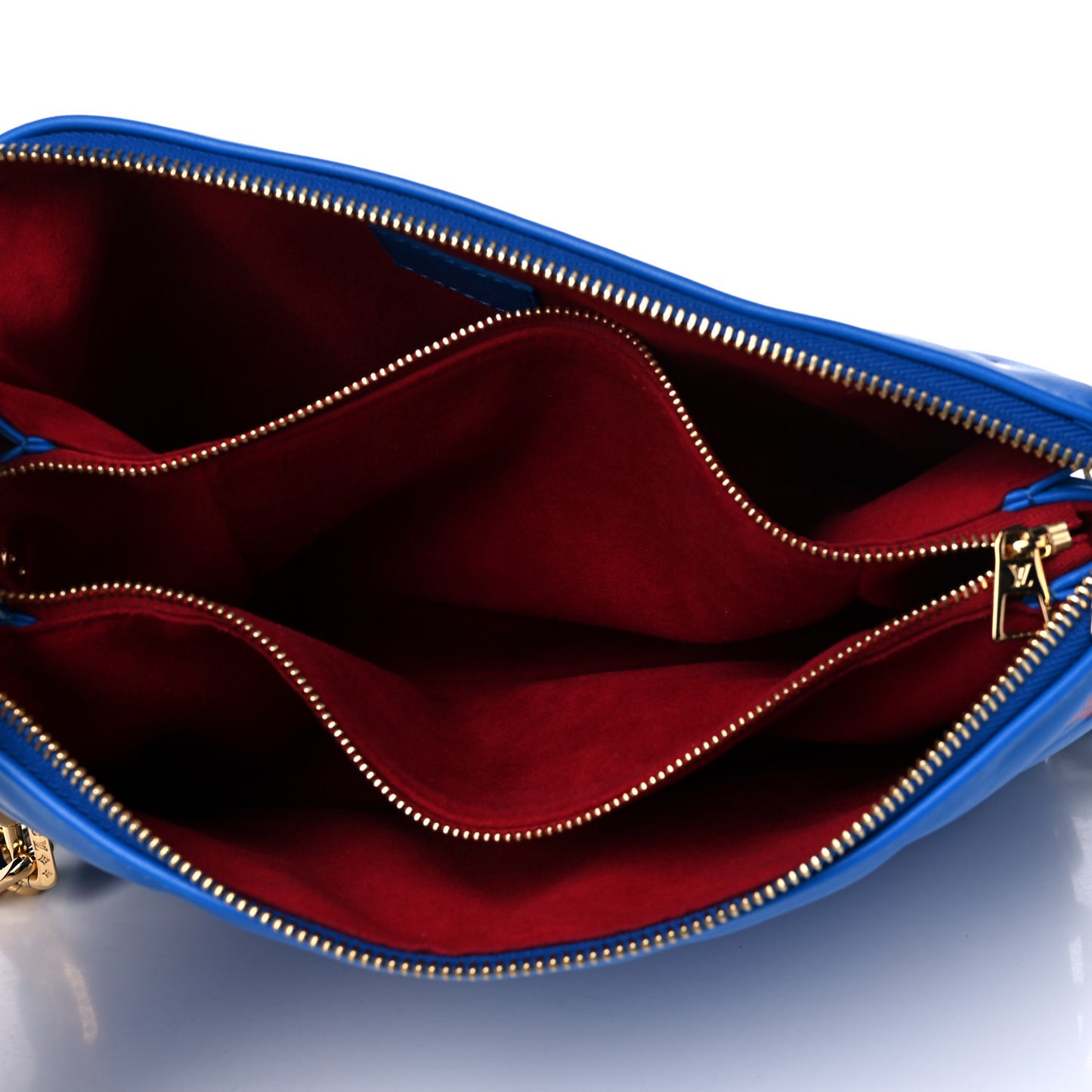 Lambskin Embossed Monogram Vuittamins Coussin PM Blue Red