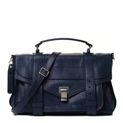 Proenza Schouler Lambskin Medium PS1 Satchel Navy 1 of 4