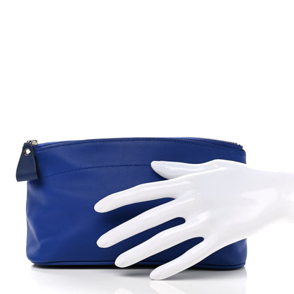 Hermes Lambskin Tohubohu Pouch PM Bleu Electrique Bleu Saphir 2 of 8