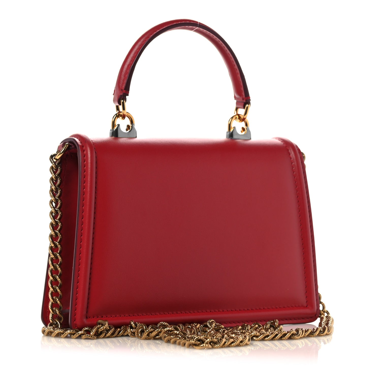 Smooth Calfskin Small Devotion Envelope Top Handle Bag Red